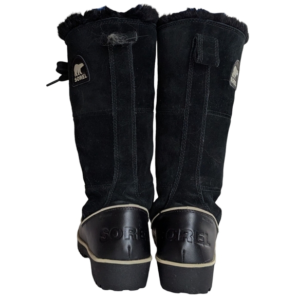Sorel Tivoli Tall Black Suede Boots Size 6 - Picture 6 of 11